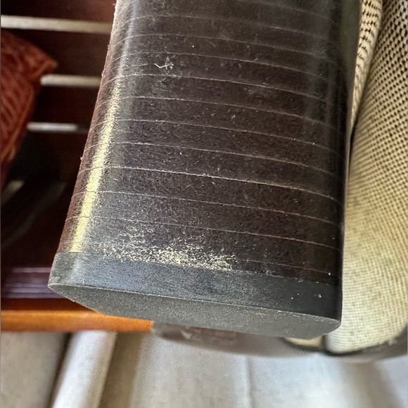 Vintage Prada Brown tweed shoes with square toe and heel 37 1/2 B. - Picture 10 of 13